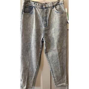 NWT Stefano Vintage‎ High Waisted Acid Wash Jeans Womens Crop Denim 90s Style